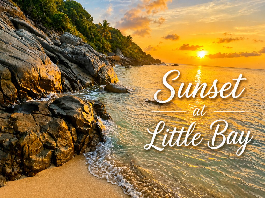Little Bay Tortola BVI at Sunset